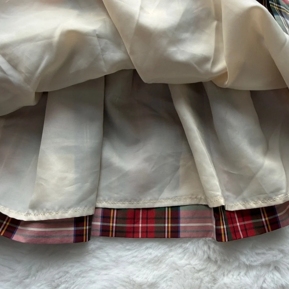 Ralph Lauren Baby Stewart Plaid Short Sleeve Holiday Dress size 3 mos